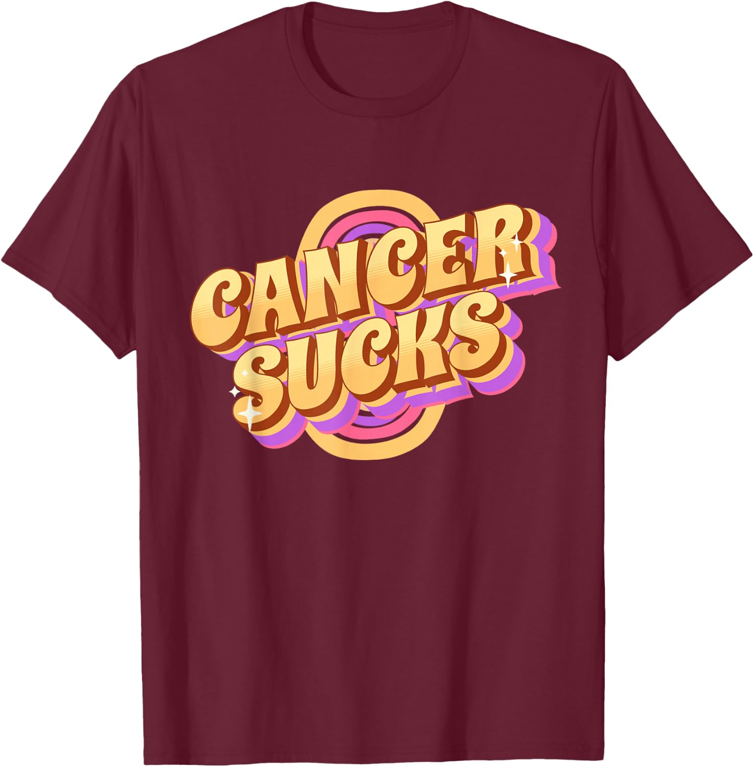 Cancer Sucks T-Shirt - T-Shirt | Maroon