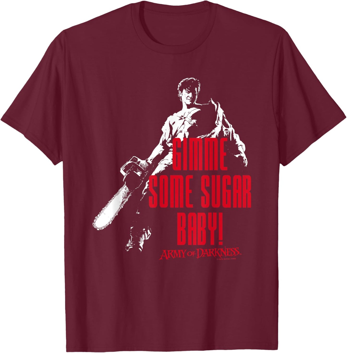 Army of Darkness Sugar T-Shirt - T-Shirt | Maroon