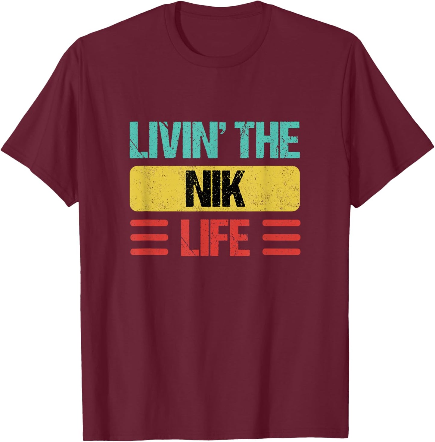 Nik Name T-Shirt - T-Shirt | Maroon