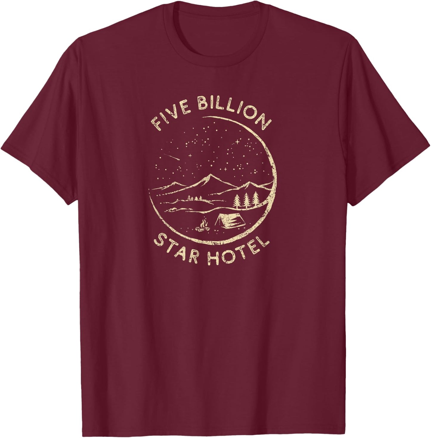Five Billion Star Hotel T-Shirt - T-Shirt | Maroon