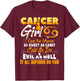 Cancer Girl Zodiac Birthday June July Month Funny T-Shirt - T-Shirt | Maroon