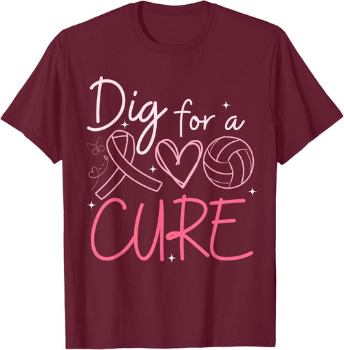 Breast Cancer Awareness Dig For A Cure Volleyball Pink Out