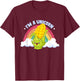 Maize Toddler Farming Corn Kids Crop I'm A Unicorn T-Shirt - T-Shirt | Maroon