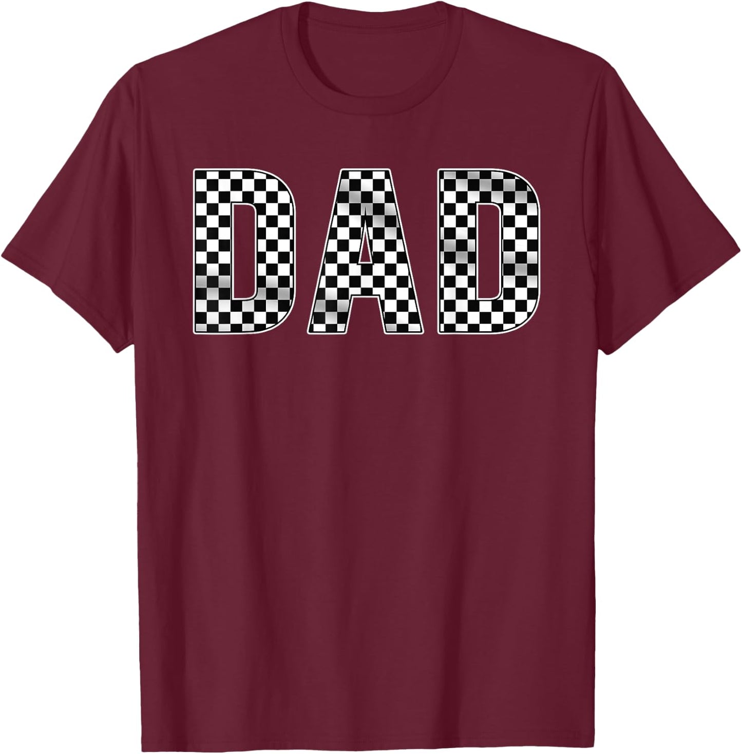 Pit Crew Dad Racing Car Family Matching Birthday Party T-Shirt - T-Shirt | Maroon