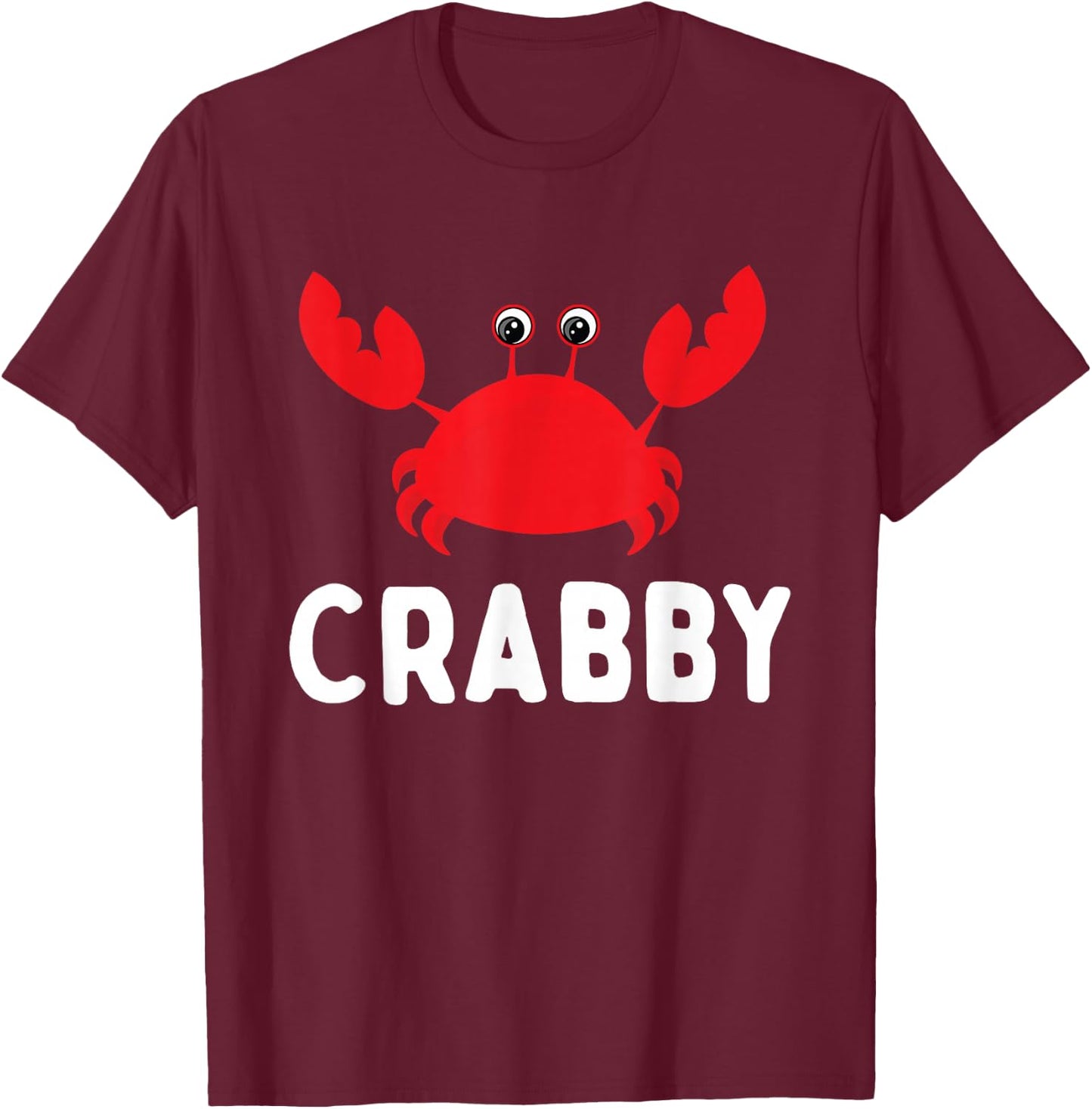 Crabby - Beach Sea Lover Crab Crustacean Animal Lover T-Shirt - T-Shirt | Maroon