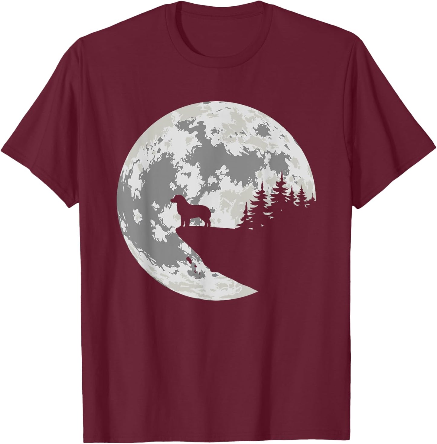Australian Shepherd Moon Halloween Costume T-Shirt - T-Shirt | Maroon