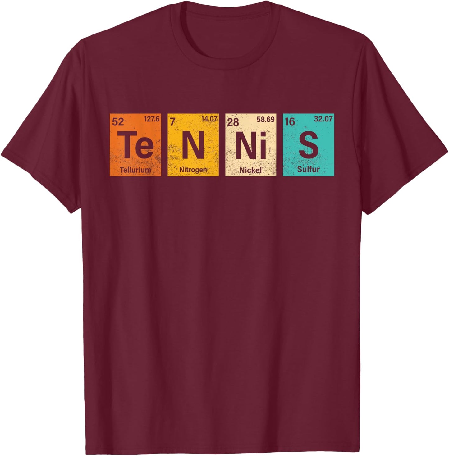 Periodic Table Tennis Player Funny Tennis Love tennis player T-Shirt - T-Shirt | Maroon