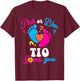 Pink or Blue Tio Loves You Baby Gender Reveal Party Uncle T-Shirt - T-Shirt | Maroon