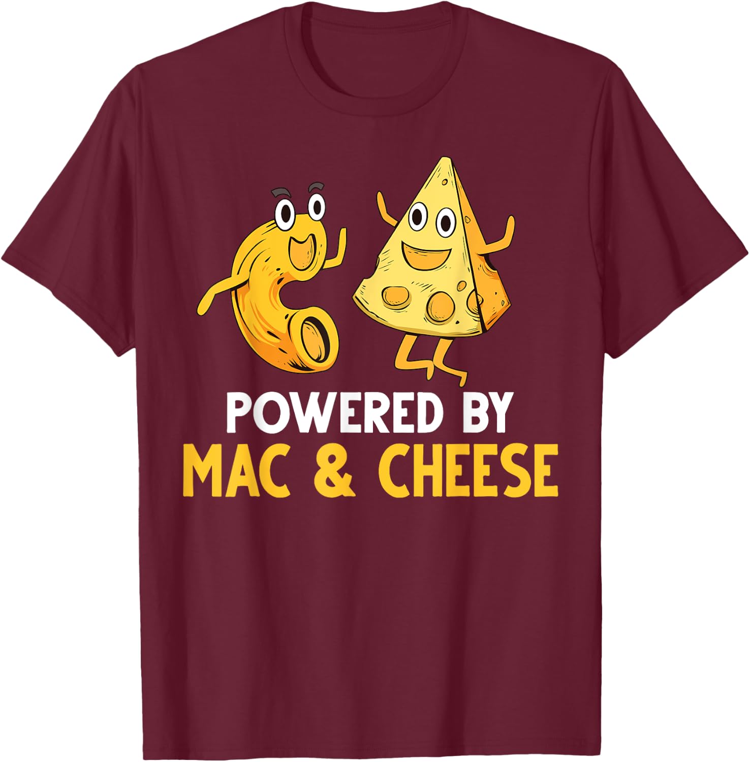 Funny Mac And Cheese Gift Kids Men Women Macaroni Cheese T-Shirt - T-Shirt | Maroon