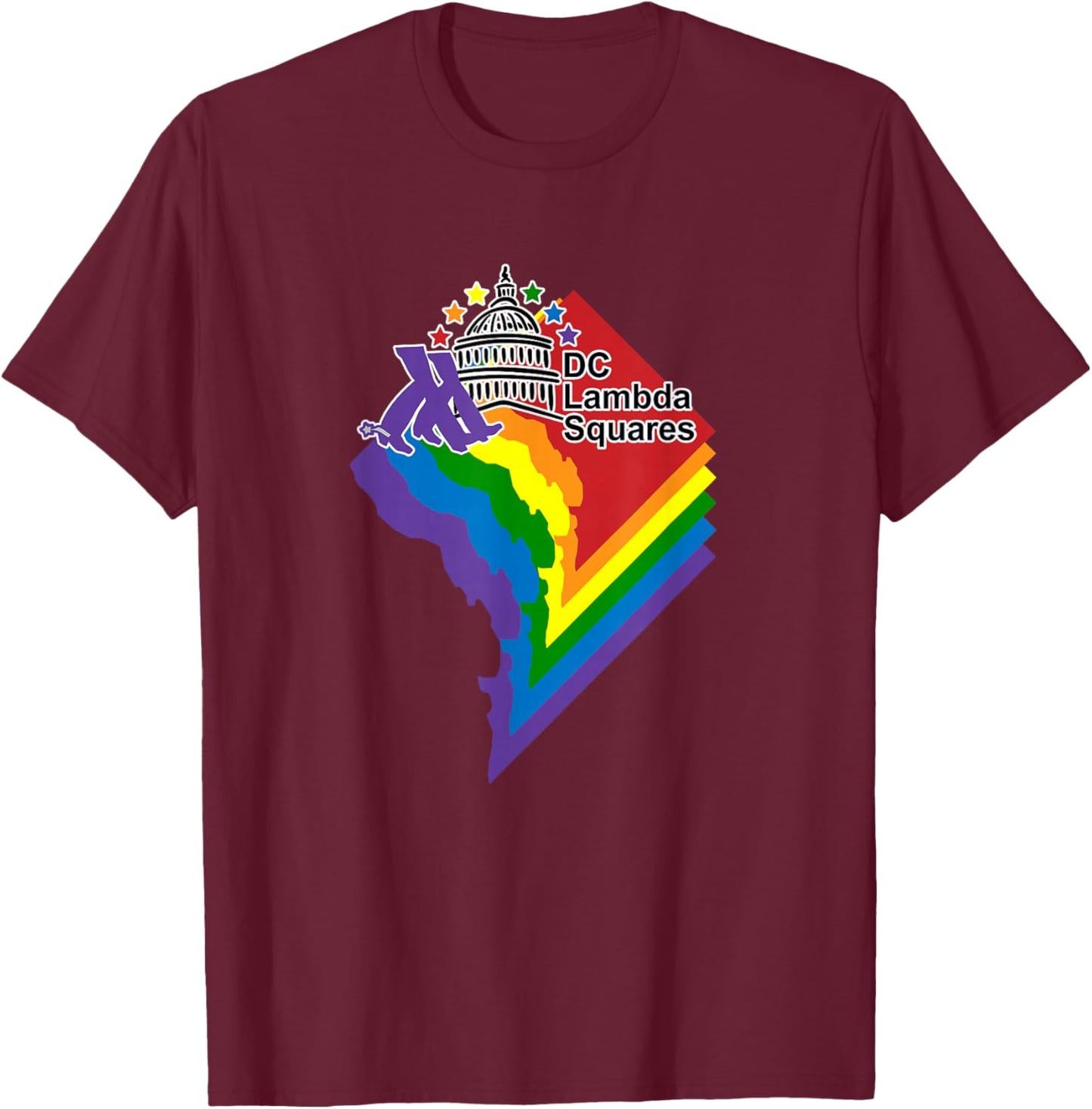 DC Lambda Squares Apparel T-Shirt - T-Shirt | Maroon