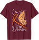 Butterfly CRPS Warrior, CRPS Awareness T-Shirt - T-Shirt | Maroon