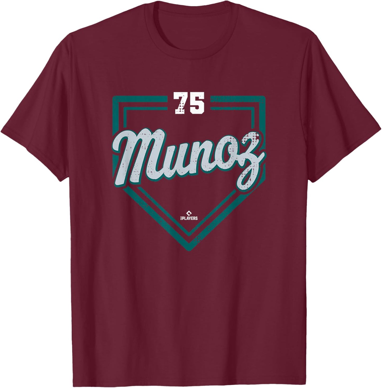 Home Plate Gameday Andres Munoz Seattle MLBPA T-Shirt - T-Shirt | Maroon