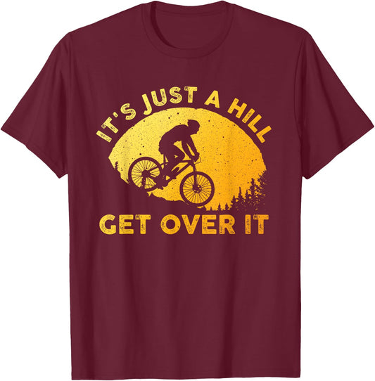 Funny Mountain Biking Art Women Trail Mountain Bike T-Shirt - T-Shirt | Maroon