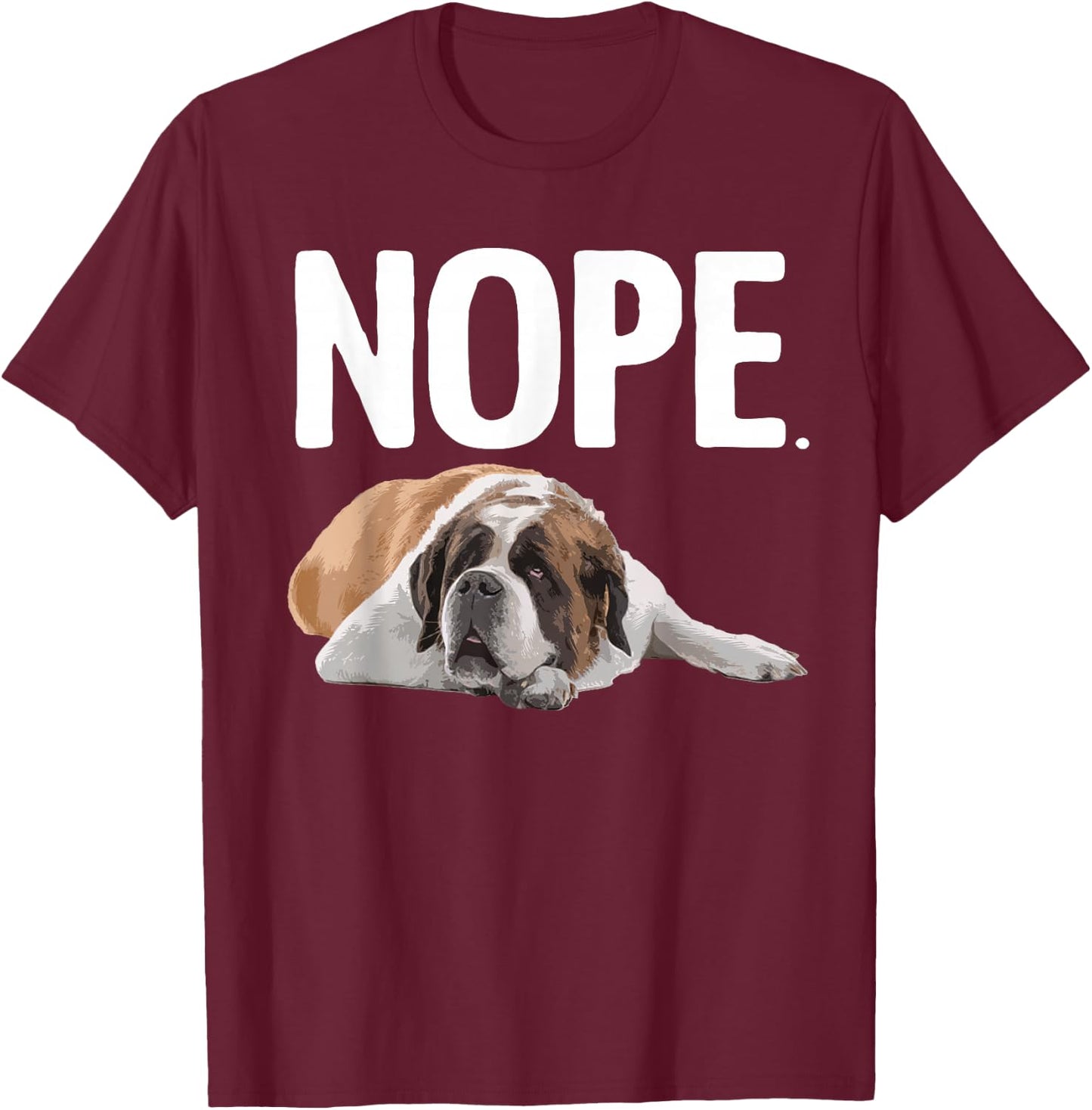 Funny Saint Bernard Art Women St. Bernard Dog Lovers T-Shirt - T-Shirt | Maroon