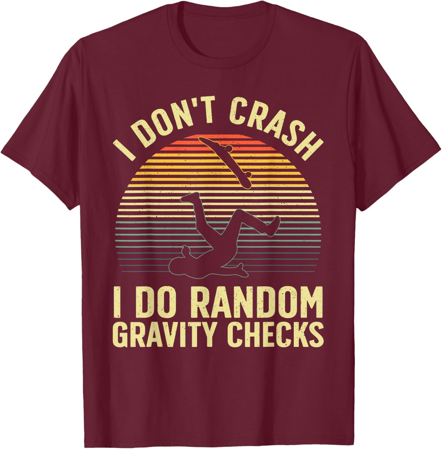 Cool Skateboard Art Women Skateboarder Skate Board T-Shirt - T-Shirt | Maroon
