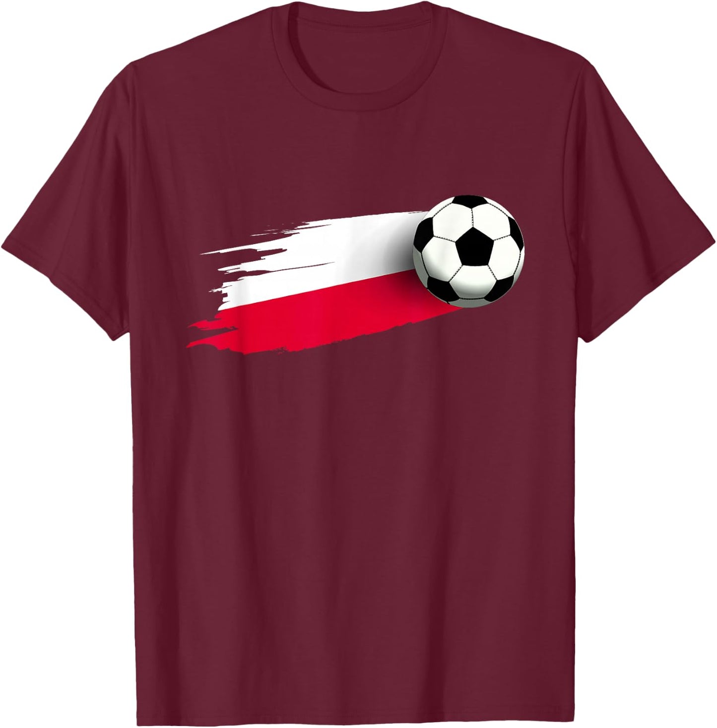 Poland Flag Jersey Polish Soccer Team Polish T-Shirt - T-Shirt | Maroon