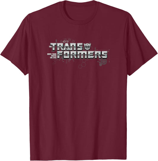 Transformers Generations More Than Meets The Eye! Title Logo T-Shirt - T-Shirt | Maroon