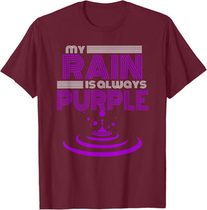 Rain Purple Umbrella For Violet Favorite Color T-Shirt - T-Shirt | Maroon
