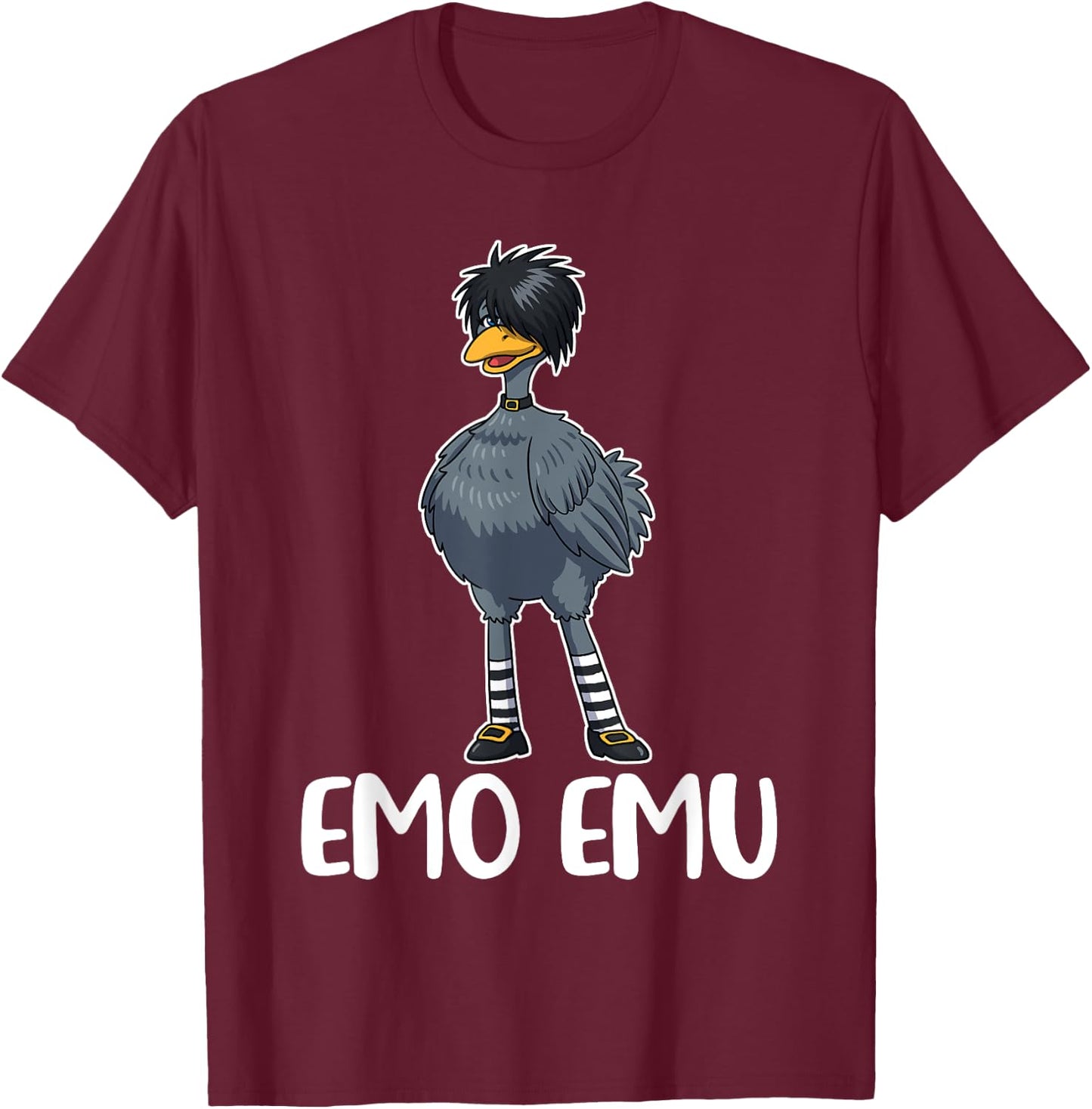 Emo Emu T-Shirt - T-Shirt | Maroon