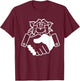Democratic Socialism Socialist of America Rose Handshake T-Shirt - T-Shirt | Maroon