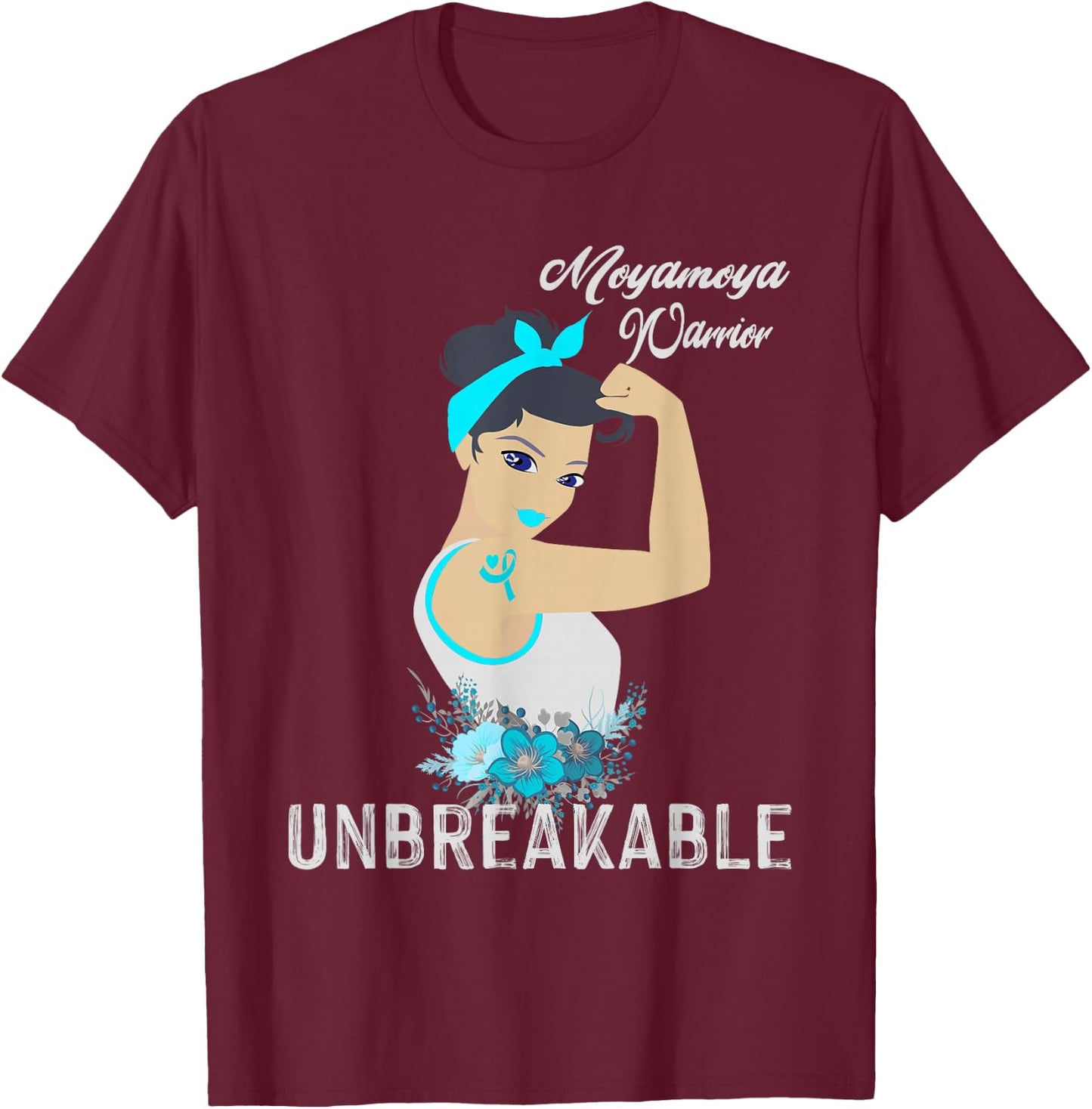 Moyamoya Awareness Unbreakable T-Shirt - T-Shirt | Maroon