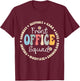 Retro School Secretary Admin Appreciation Front Office Squad T-Shirt - T-Shirt | Maroon