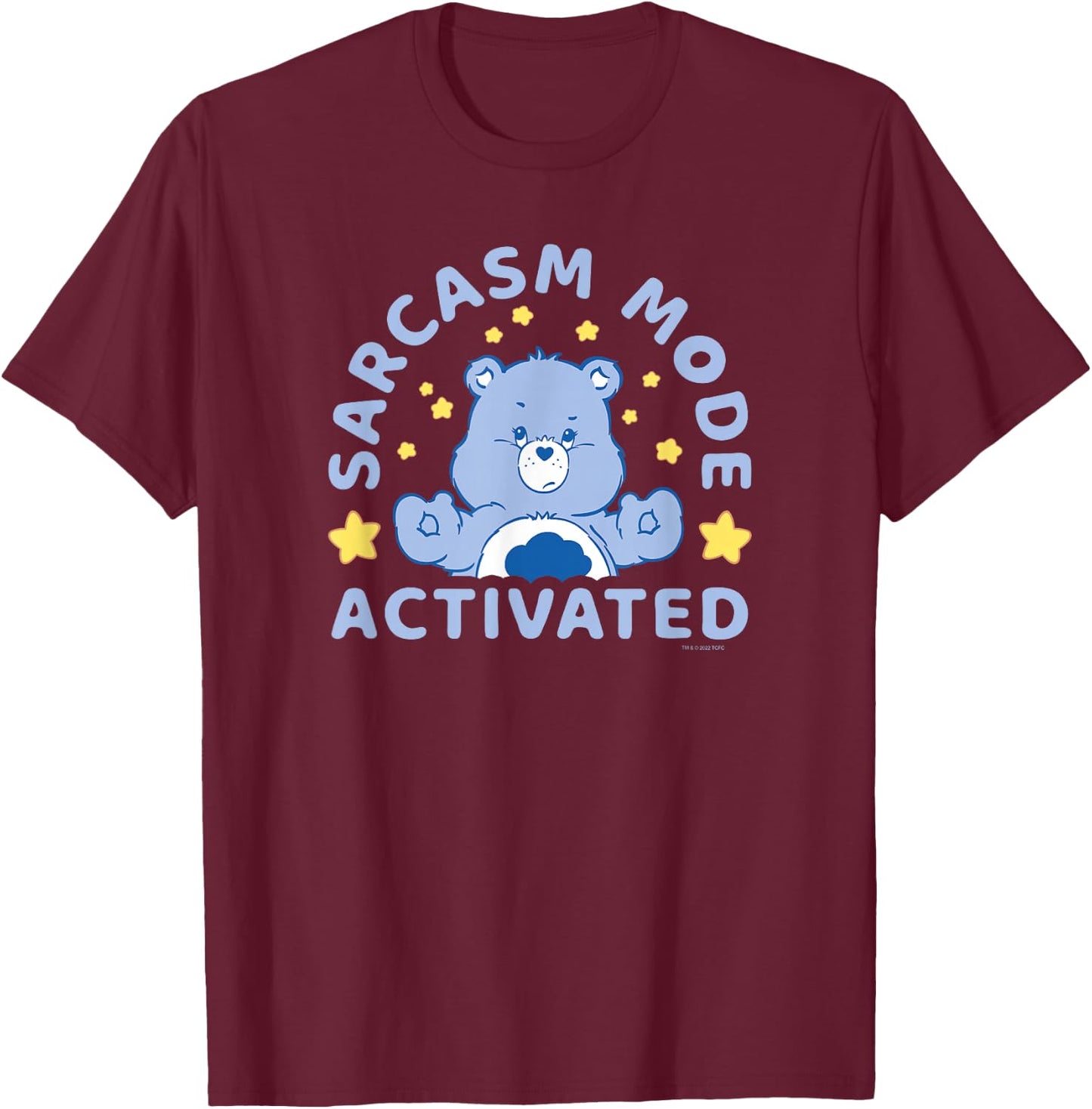 Care Bears Sarcasm Mode Activated Grumpy Bear Vintage T-Shirt - T-Shirt | Maroon
