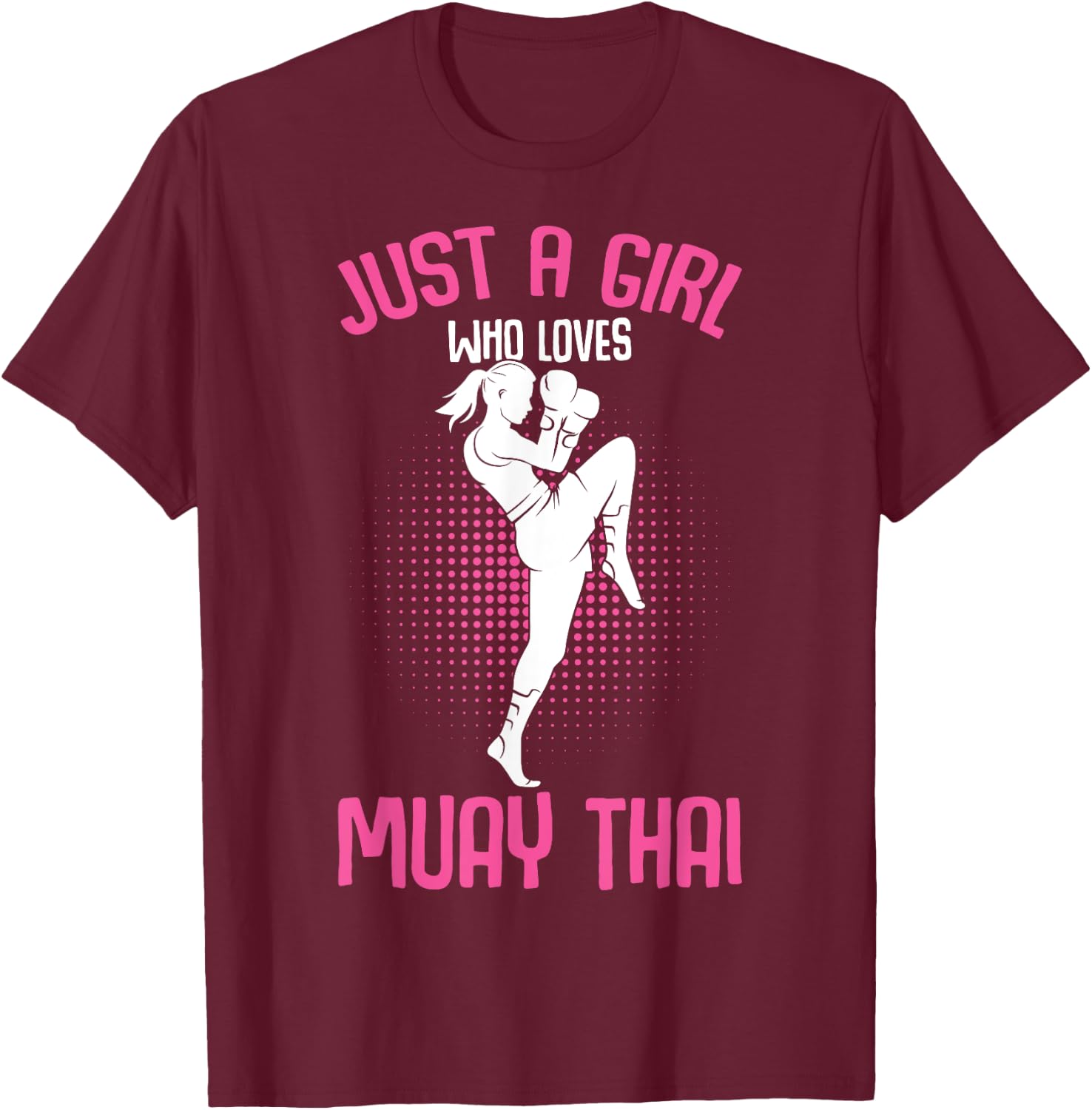 Just a Girl who loves Muay Thai Kids Girls T-Shirt - T-Shirt | Maroon
