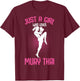Just a Girl who loves Muay Thai Kids Girls T-Shirt - T-Shirt | Maroon