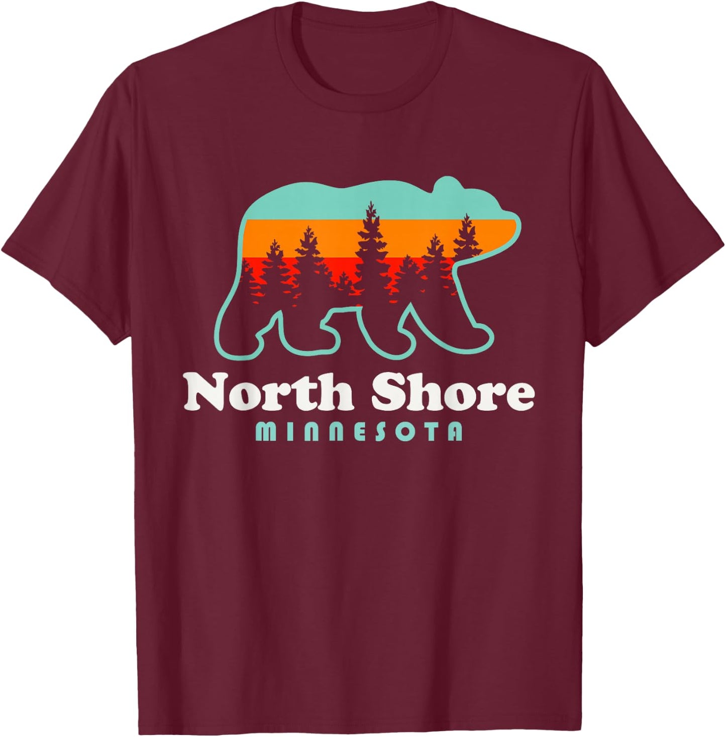 North Shore Minnesota Lake Superior Duluth MN T-Shirt - T-Shirt | Maroon