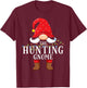 Hunting Gnome Matching Christmas Family Pajama T-Shirt - T-Shirt | Maroon