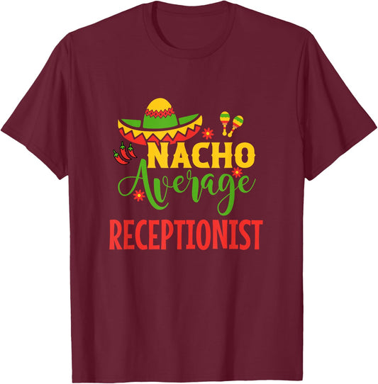 Receptionist Front Desk Office Vet Medical T-Shirt - T-Shirt | Maroon