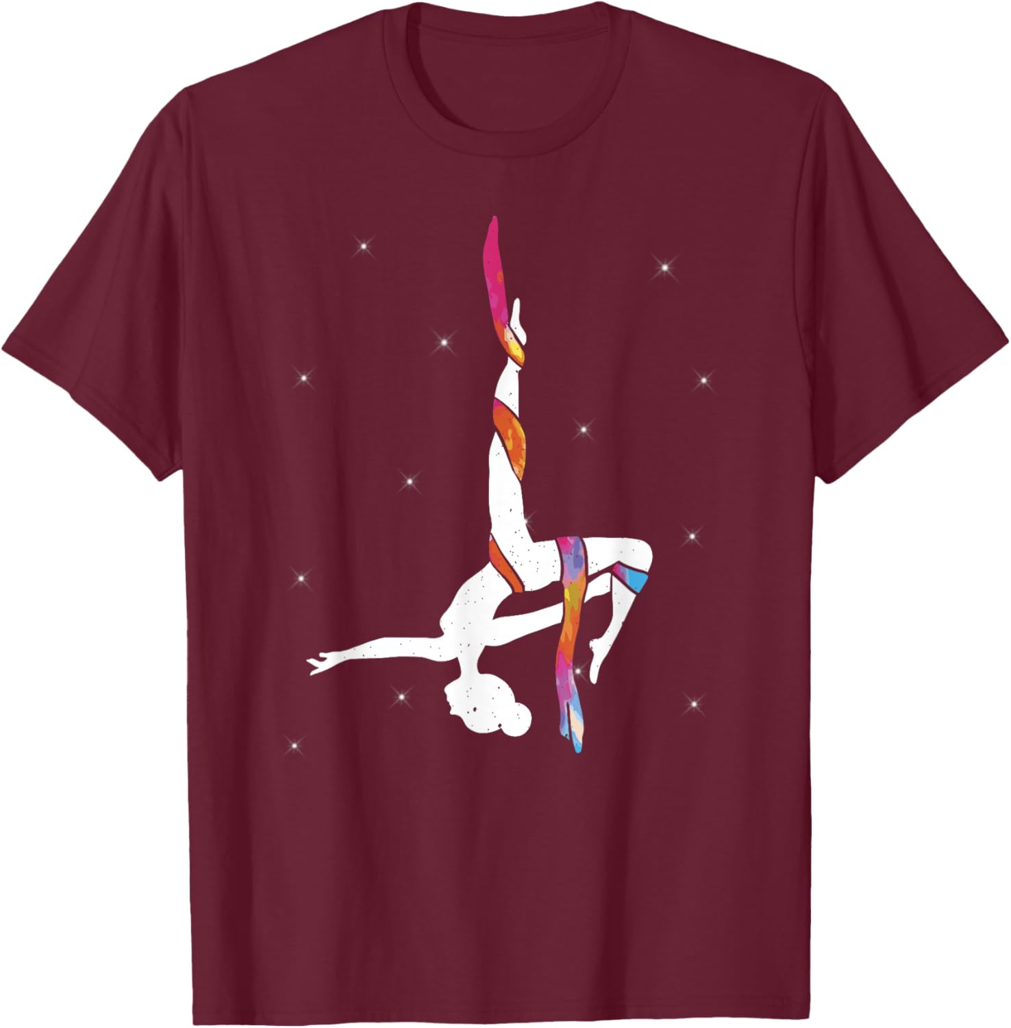 Aerialist - Aerial Silk - Aerial Silk Acrobatics T-Shirt - T-Shirt | Maroon
