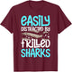 Frilled Shark Animal Tooth Funny Ocean T-Shirt - T-Shirt | Maroon