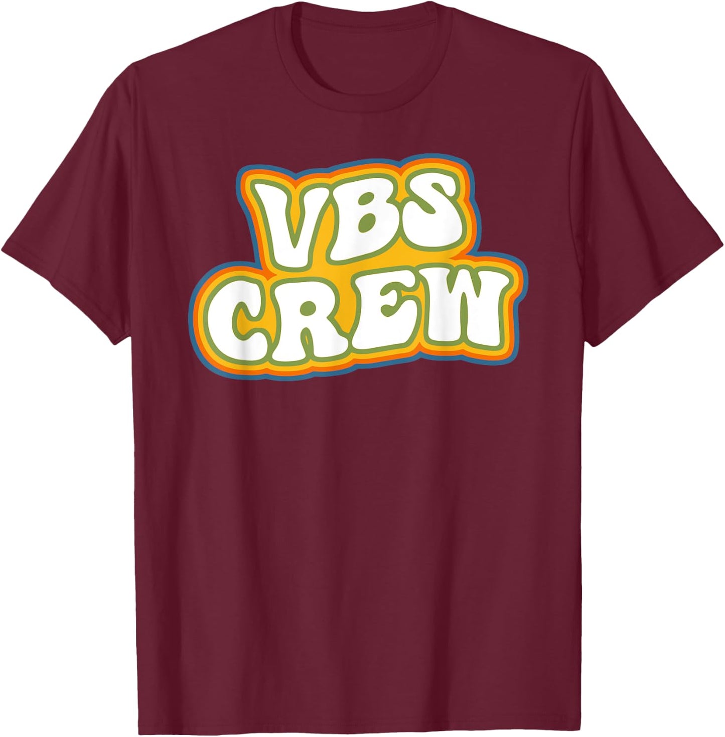 Retro I Love VBS 2025 Vacation Bible School VBS Crew T-Shirt - T-Shirt | Maroon