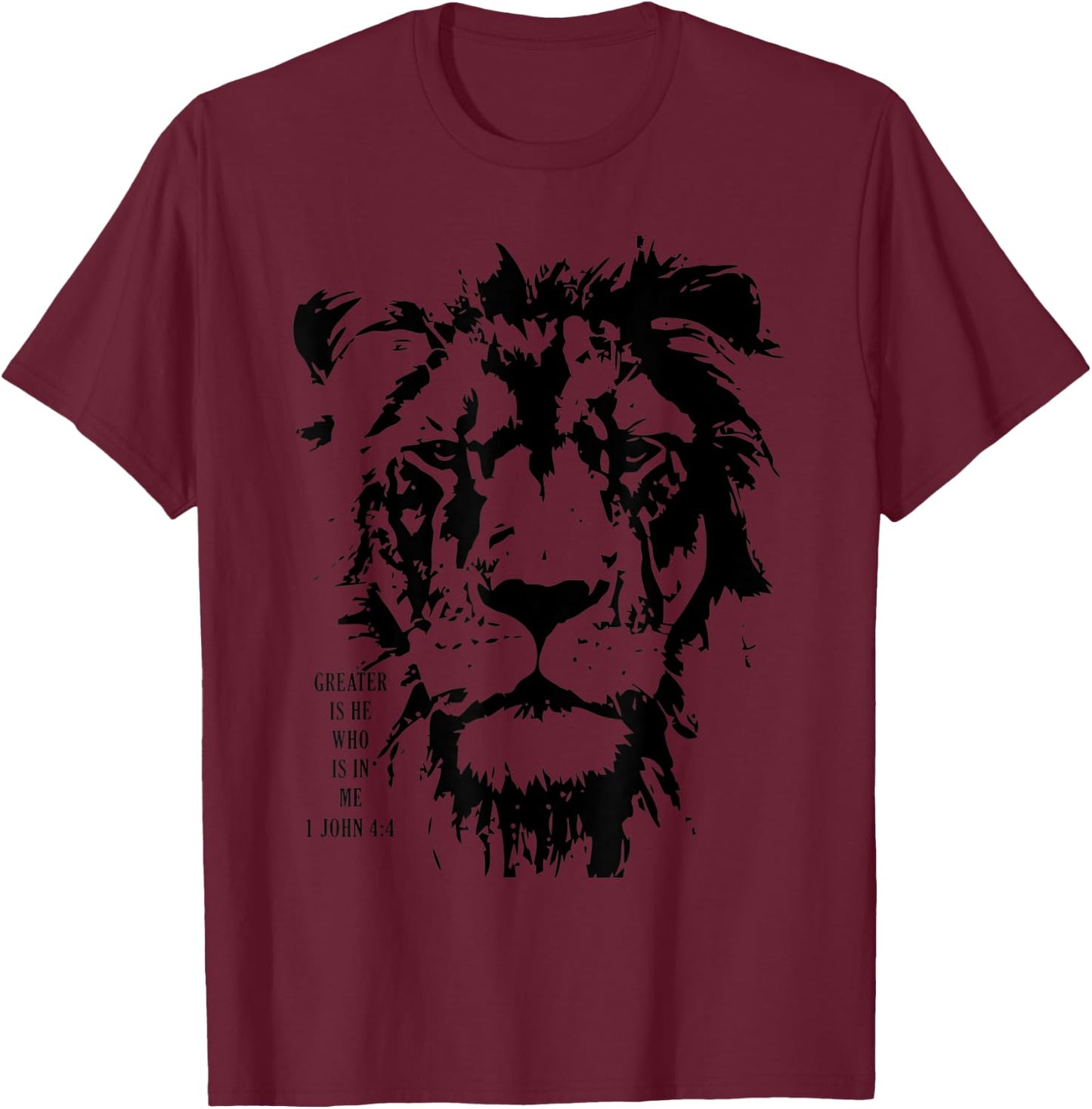Greater is He Who Is In Me Christian Bible Gift T-Shirt - T-Shirt | Maroon