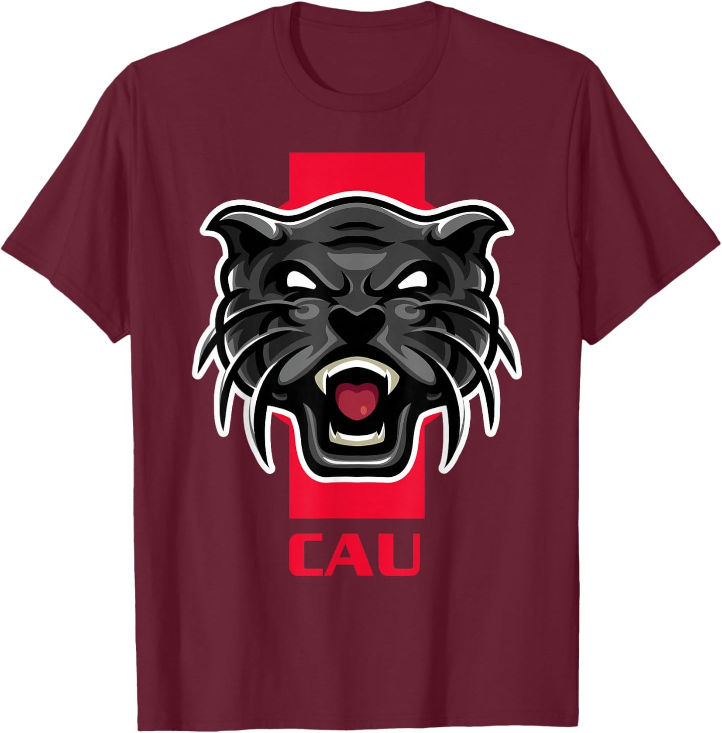 CAU Panther Stripe T-Shirt - T-Shirt | Maroon