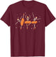 Dancing Skeleton Ballerina Ballet Dance Halloween Women Girl T-Shirt - T-Shirt | Maroon