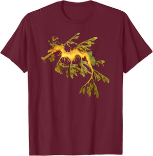 Seahorse Leafy Seadragon T-Shirt - T-Shirt | Maroon