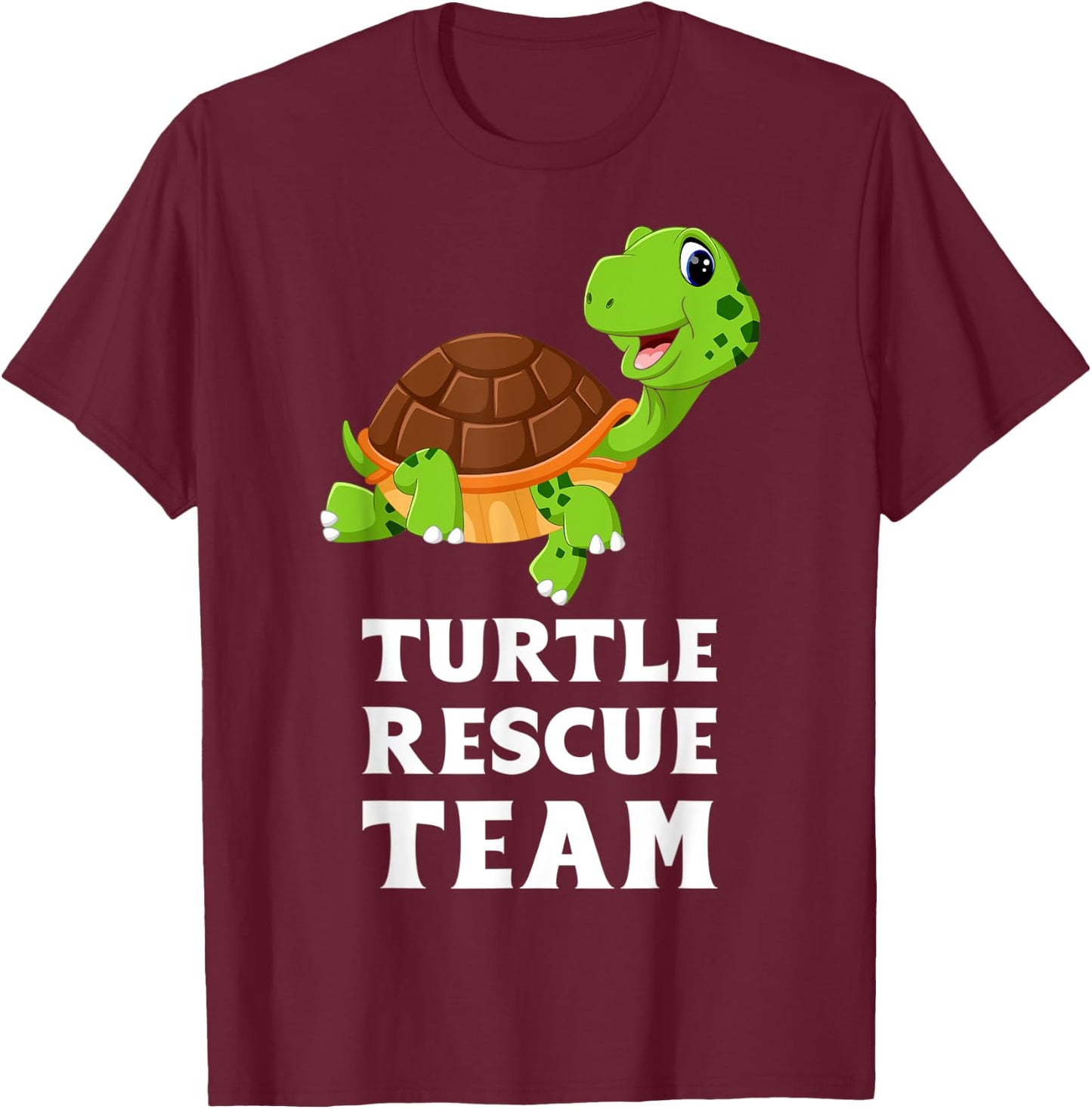 Turtle Rescue Team Cute Pet Tortoise T-Shirt - T-Shirt | Maroon