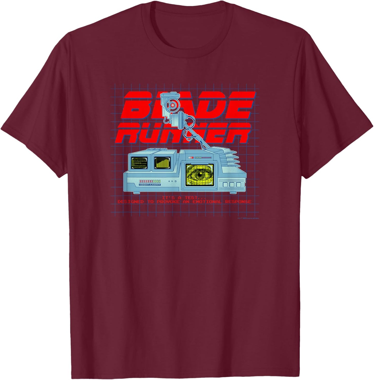 WB100 Blade Runner Provoke an Emotional Response Scan Logo T-Shirt - T-Shirt | Maroon