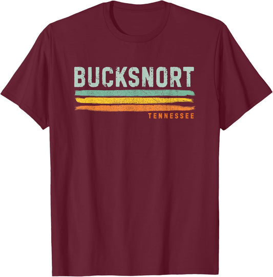 Vintage Stripes Bucksnort TN T-Shirt - T-Shirt | Maroon