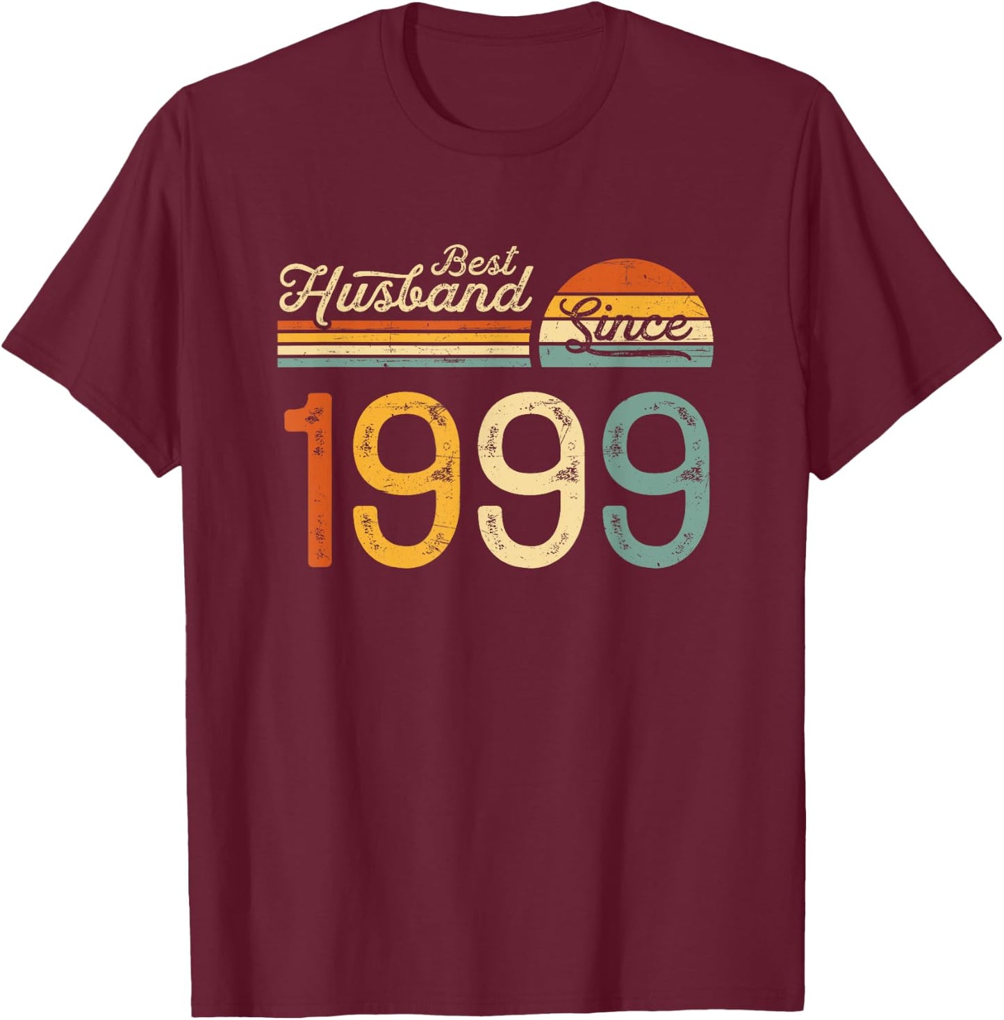 26th wedding anniversary 26 years - Best Husband Since 1999 T-Shirt - T-Shirt | Maroon