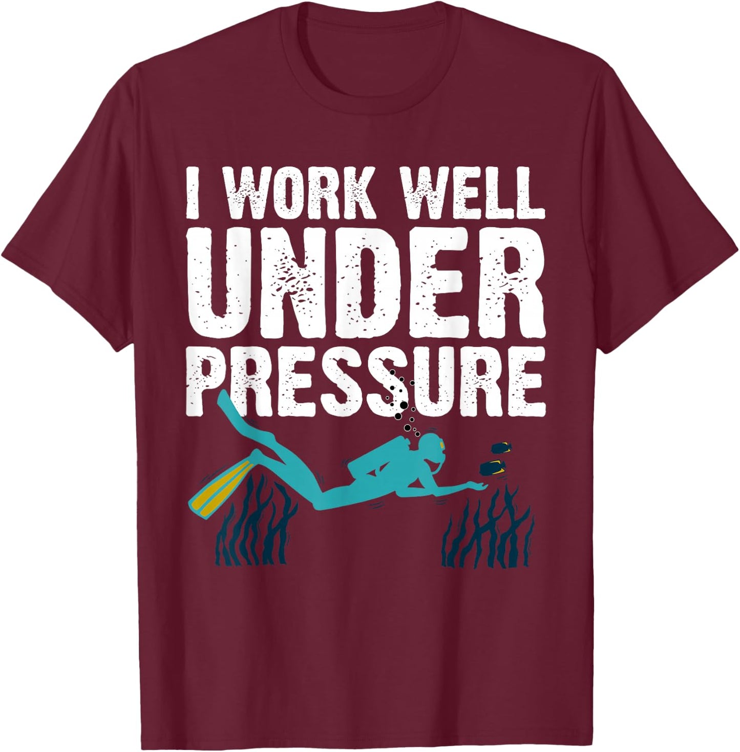 Cool Scuba Diving Women Ocean Scuba Diver Snorkeling T-Shirt - T-Shirt | Maroon
