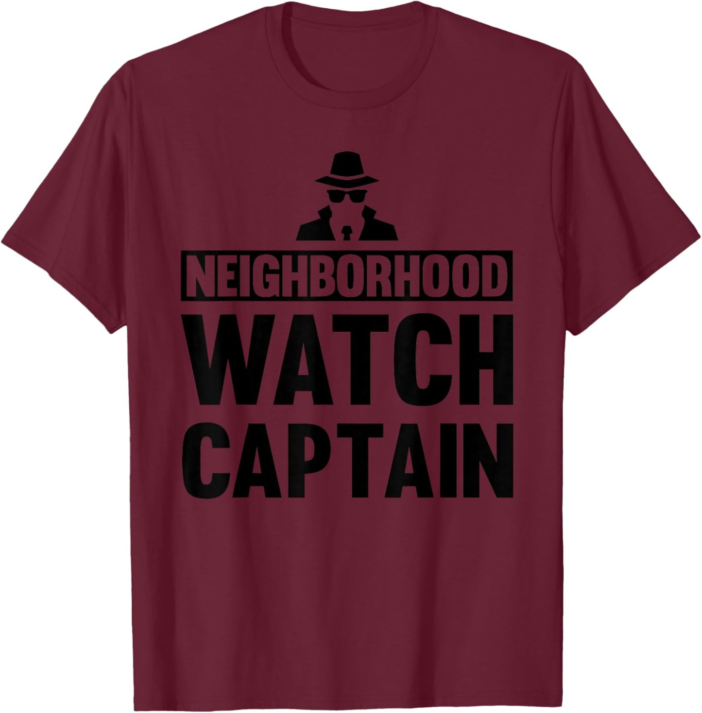 Neighborhood Watch Captain Uniform T-Shirt - T-Shirt | Maroon
