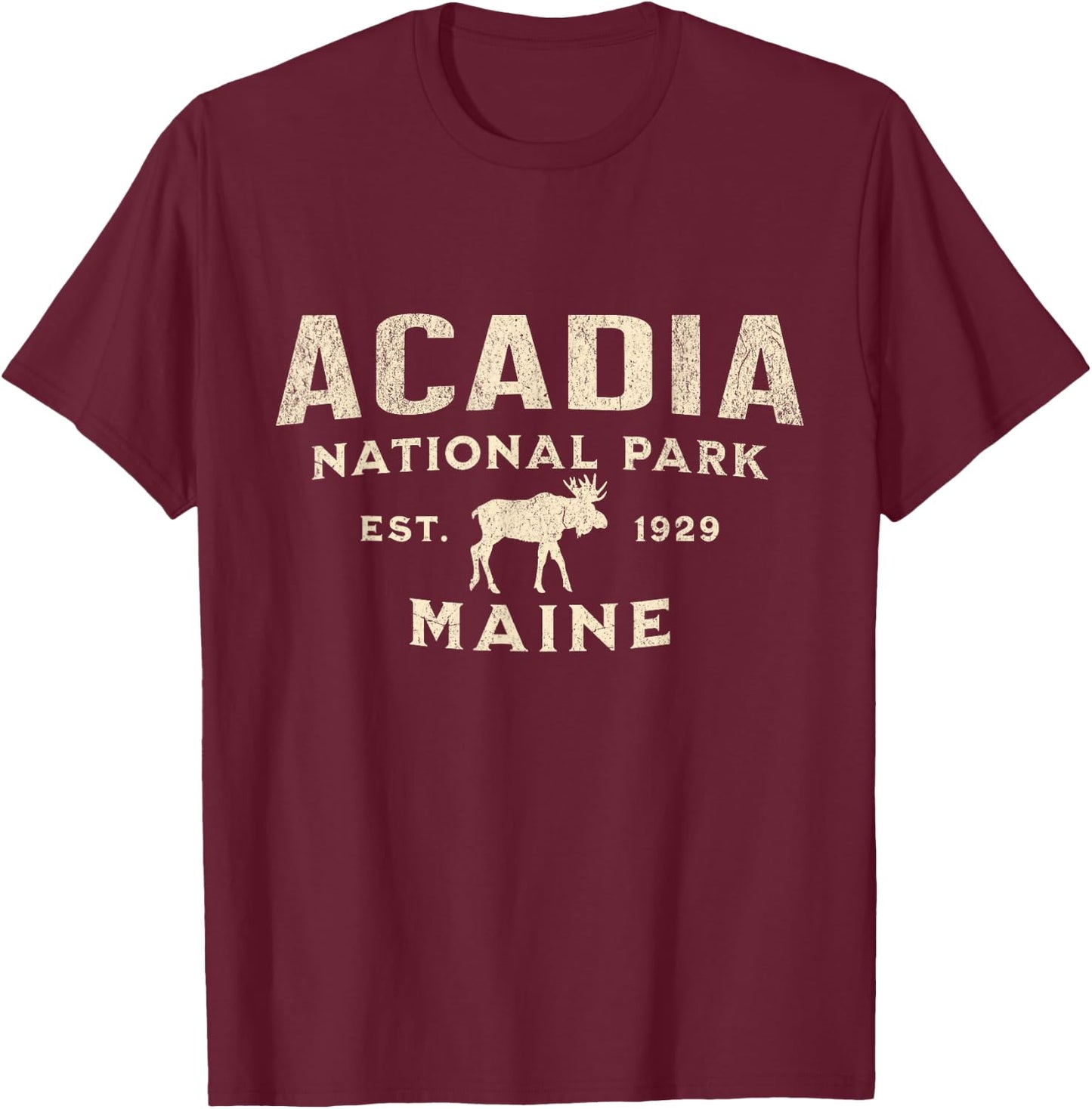 Acadia National Park T-Shirt - T-Shirt | Maroon