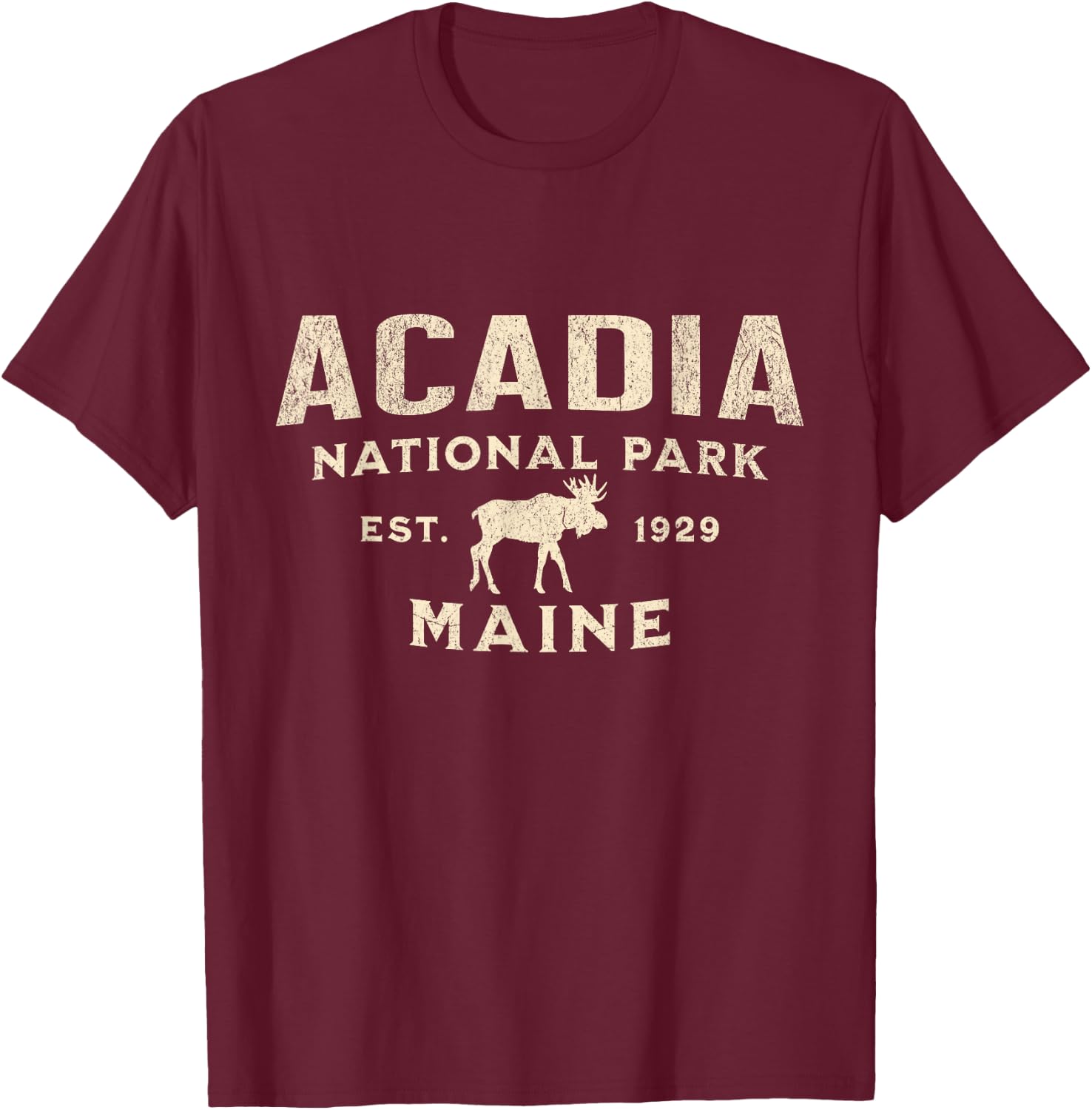 Acadia National Park T-Shirt - T-Shirt | Maroon