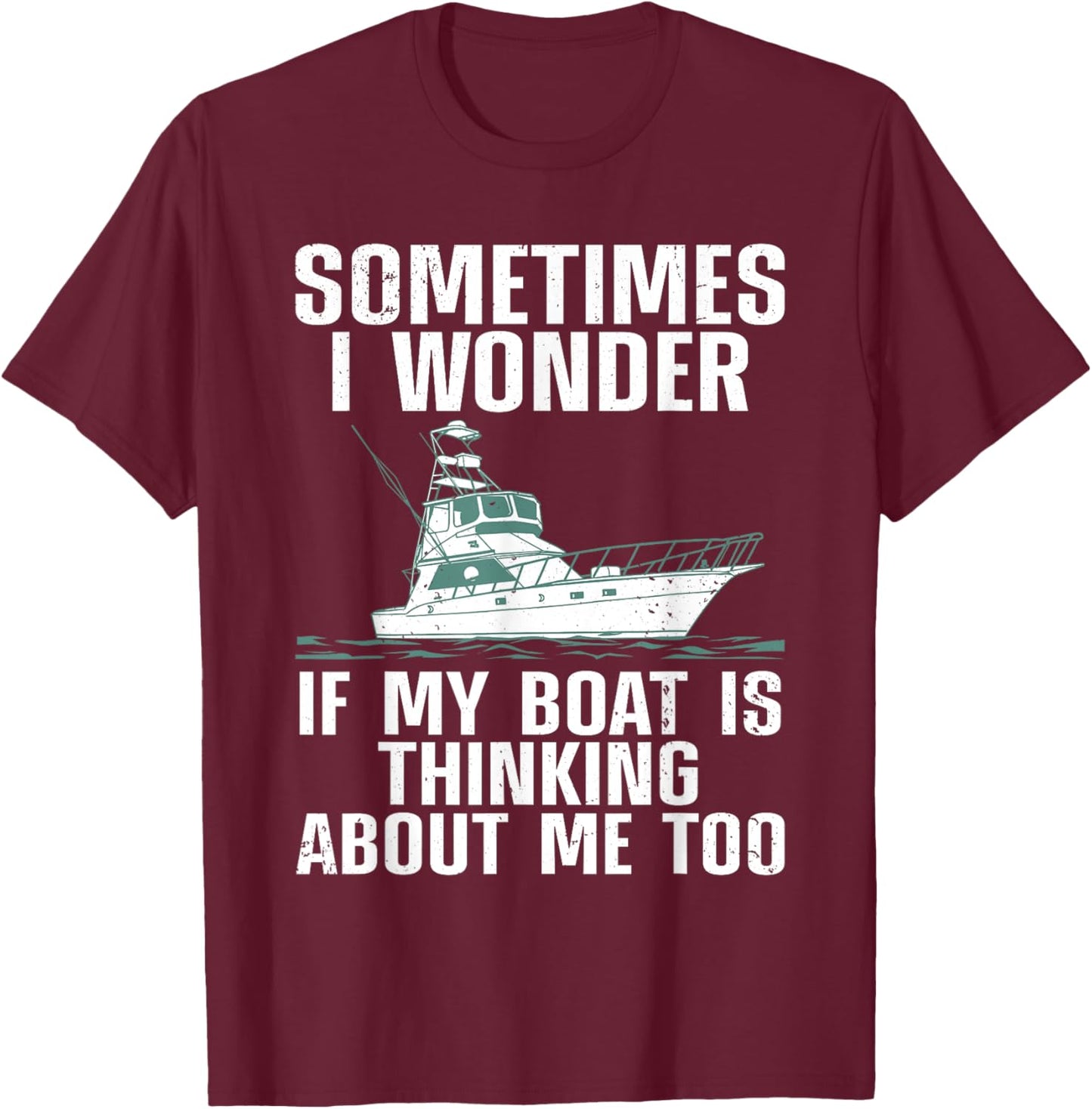 Cute Boating Art Women Boat Captain Sailboat Owners T-Shirt - T-Shirt | Maroon
