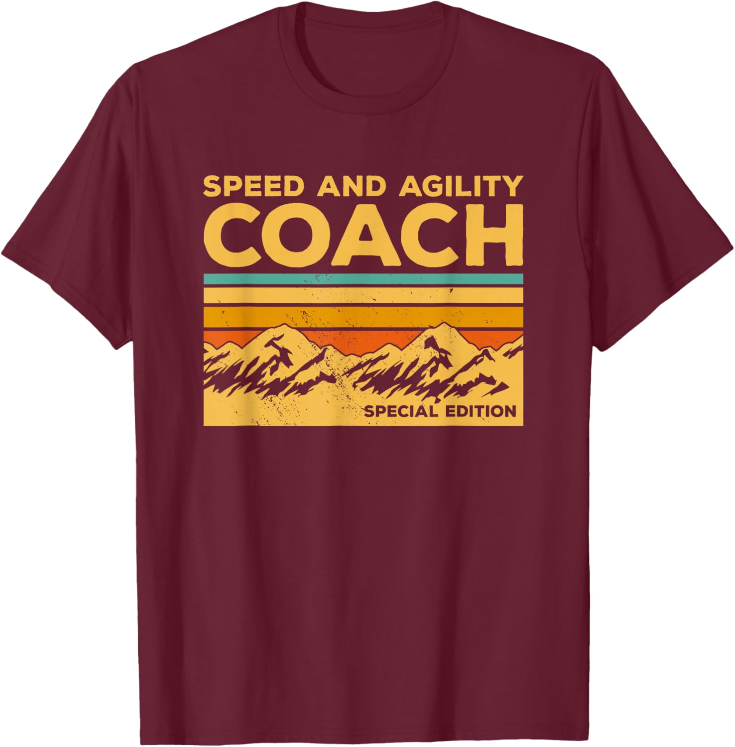 Vintage Speed and Agility Coach Special Edition T-Shirt - T-Shirt | Maroon