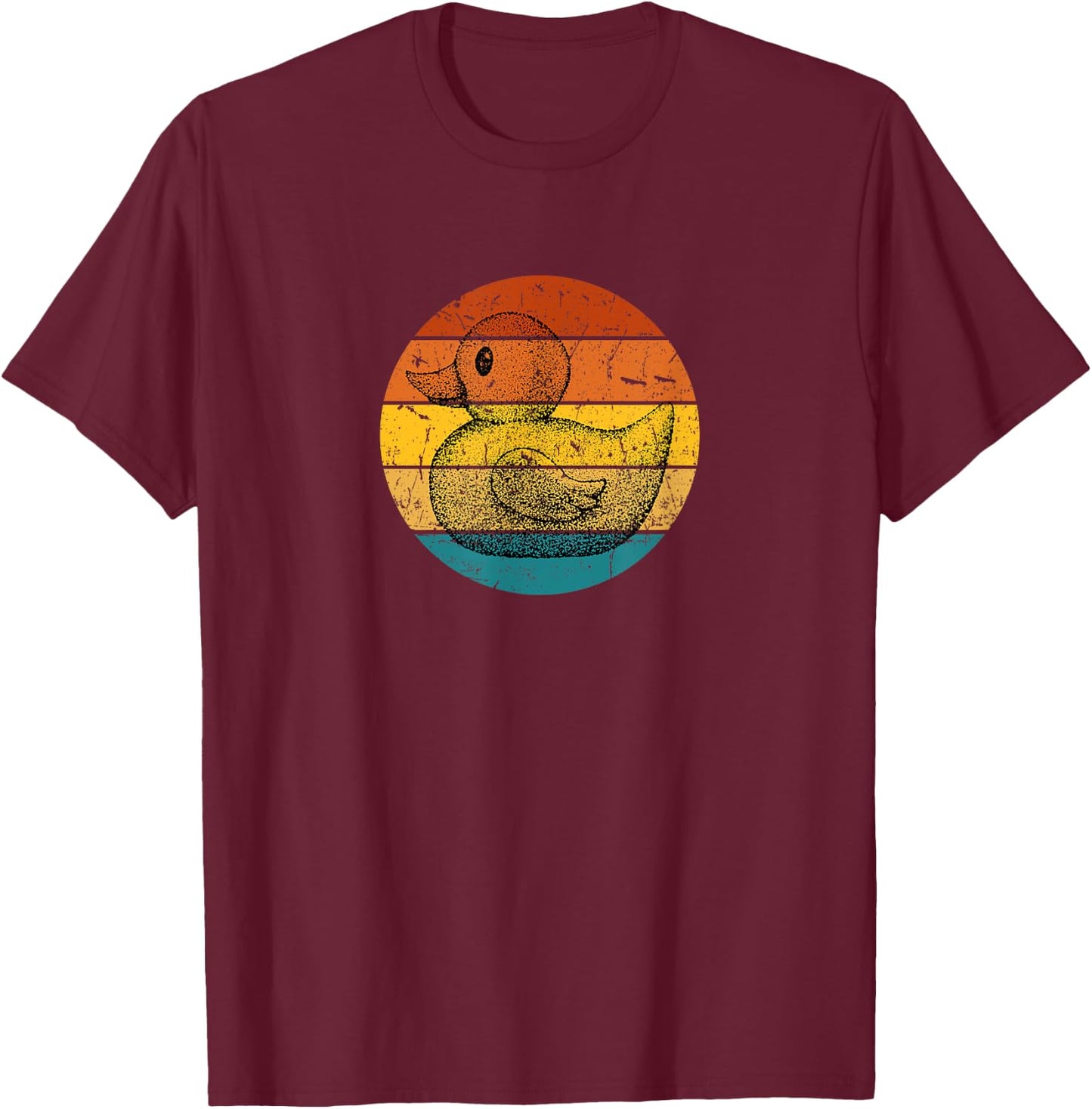 Duck Duck Retro Rubber Ducky Funny Meme T-Shirt - T-Shirt | Maroon